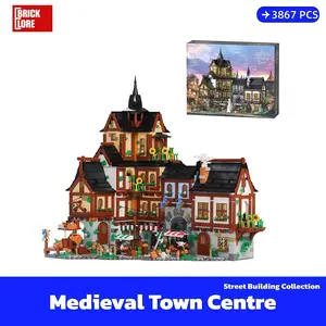 [BrickLORE](SHIP FREE)Medieval Town Centre Street building collection 3867 Pieces With GIFT Box