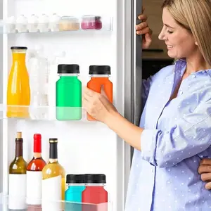 Mini Plastic Juice Bottles with Lid, Convenient Design, Versatile Usage, Reusable Drink Containers, Healthy Small Jars, Portable Storage for Blending, Smoothies, Tea Drinks