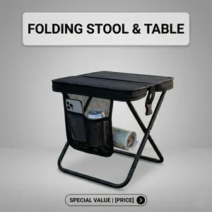Portable Folding Stool with Carry Bag, Lightweight Foldable Stool, Outdoor Chair with Pocket, Collapsible Folding Chair, Camping Folding Chairs, Travel, BBQ, Fishing, Beach, Picnic, Camping #GLOBAL PICKS