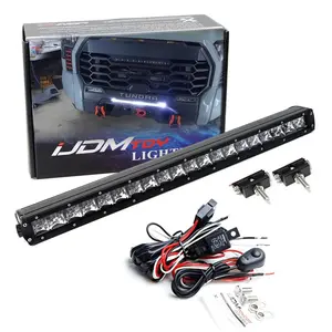 iJDMTOY Lower Grille Mount 20-Inch LED Light Bar For 2022-up Toyota Tundra, Includes 100W Single Row LED Lightbar, Lower Bumper Opening Mounting Brackets & On/Off Switch Wiring Kit