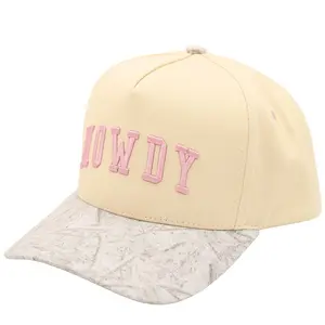 HOWDY Letter Embroidered Two Tone Trucker Cap