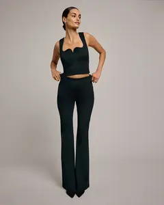 Express Pull-on Signature Ponte Mid Rise Bootcut Pant