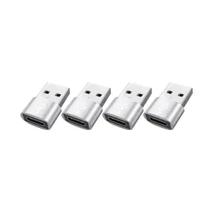 4PACK USB C Female to USB Male Adapter, USB C to USB Adapter for Chargers, MacBook, Laptops, PC, Computers and More