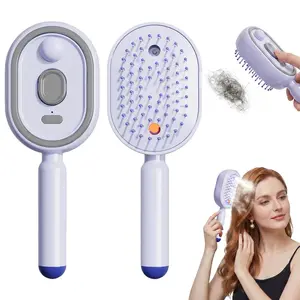 2026 New Multi-Function Hair Mist Spray Comb - Portable Detangling Brush with Fine Mist Nozzle, Refillable with Water, Leave-in Conditioner or Essential Oil, Suitable for All Hair Types