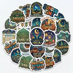 Ramadan Stickers Pack 20pcs Festive Designs for Celebrating the Holy Month with 20 Unique Stickers Perfect for Festive Decorations