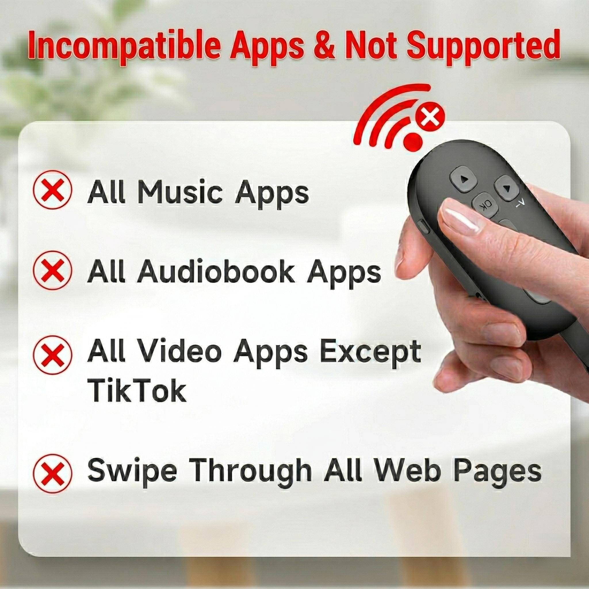 TikTok Scrolling Remote Control for Phone, Page Turner for Kindle App(Not for All Kindle Devices), Camera Shutter Controller for Photo and Video, Connect via Bluetooth, USB-C Charging