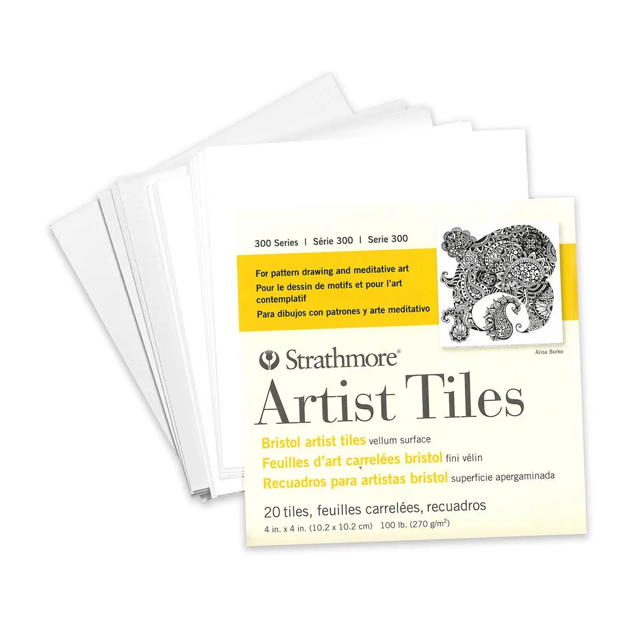 Strathmore Artist Tile 4" x 4", Bristol Vellum