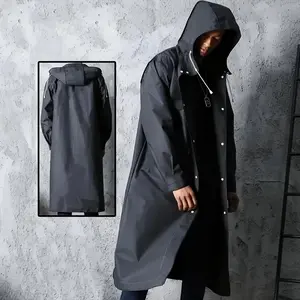 Long Raincoat, 1 Count Windproof Rainproof Hooded Raincoat, Fishing Raincoat, Outdoor Raincoat for Men & Women, Outdoor Camping Hiking Raincoat