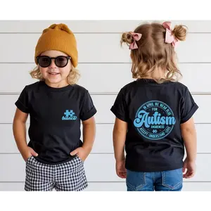 Puzzle Piece Autism Girls Shirt, Autism Awareness 2 Sided Teens Shirt, Custom Autism Team Shirt, Autism Support Group girls Shirt