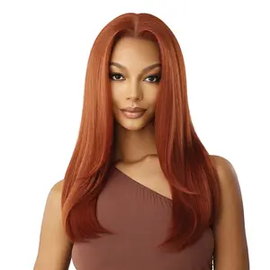 Outre Human Hair Blend Glueless HD 5X5 Lace Closure Wig HHB-Natural Yaki 22"