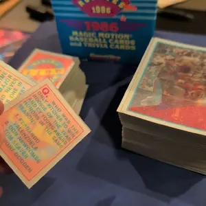 1986 Holographic Rookie Baseball Cards & Trivia Cards Collectible Sports Trading Card Set