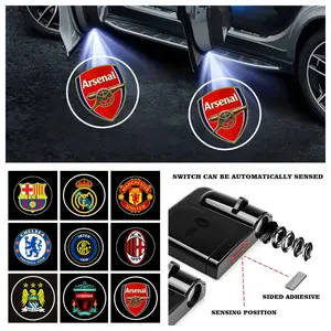 2-Pack Car Welcome Lights for Football Enthusiasts, Upgrade Your Vehicle, Fits Ford Chevrolet Nissan, No Damage Installation, Easy Peel & Stick