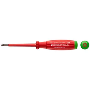 PB Swiss Tools PB 58192.1-80 SwissGrip VDE Screwdriver PZ1 Insulated