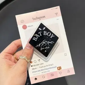 Bat Boy Fan Club with MagSafe Phone Grip, Horror Aesthetic Magnetic Phone Holder, Kawaii Scary Fan Gift , Kindle Accessories sticky Baby mount Library Card Flower-Shaped Multi-Functional Stand Universal Car