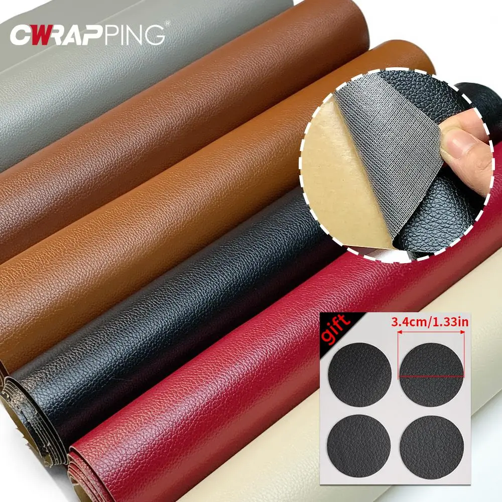 PU Leather Repair Sitcker Adhesive Furniture Waterproof Home Garden Self-adhesive Leather Patch DIY Room Decorations Vinyl Film