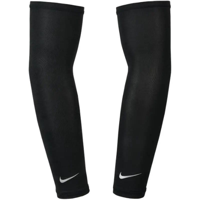 NIKE Unisex Adult Dri-Fit UV Solar Compression Sports Sleeves - 1 Pair Outdoor Arm Sleeves, 88% Polyester 12% Spandex, Machine Washable, Tumble Dry Low, Compression Arm Sleeves