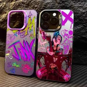 graffiti arcane Jinx Style Phone Case for iPhone 17 16 15 14 13 12 11 Pro Max Plus Air Mini Anti Fall Soft Matte Back Cover