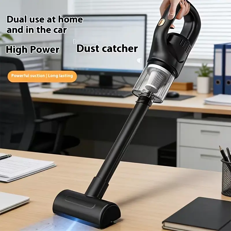 Rechargeable Cordless Handheld Vacuum Cleaner - Ultra Strong Suction, Lightweight And Portable with Multiple Attachments, Barrier-Free Wireless Design for Home And Car Cleaning, for Home Cleaning Tool | Car Vacuum Cleaner, Car Additions
