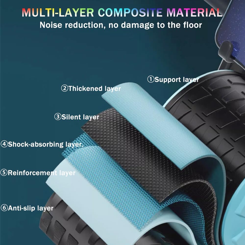 Ab Roller Wheel with Elbow Support, Automatic Rebound Ab Roller for Abdominal Exercise Machine,Abs Workout Equipment,Trainer Fitness Belly Training for Men & Women #abrollerwithelbowsupport #outdoor fun #tiktokmadebuymit #fitnessmusthaves #homeworkout fat