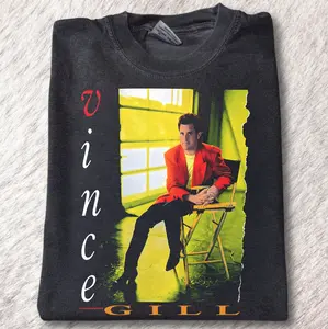 VTG Vince Gill Tour Black 90s Country Music Band T Shirt