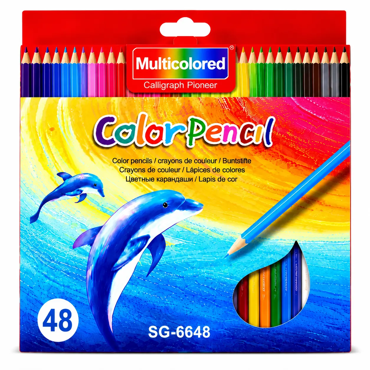 Wood-Free Colored Pencils Set, 12/18/24/36/48 Bright Hues with Rich Pigments, Smooth Art Drawing Pencils for Kids+Adults, Office Stationery School Art Supplies