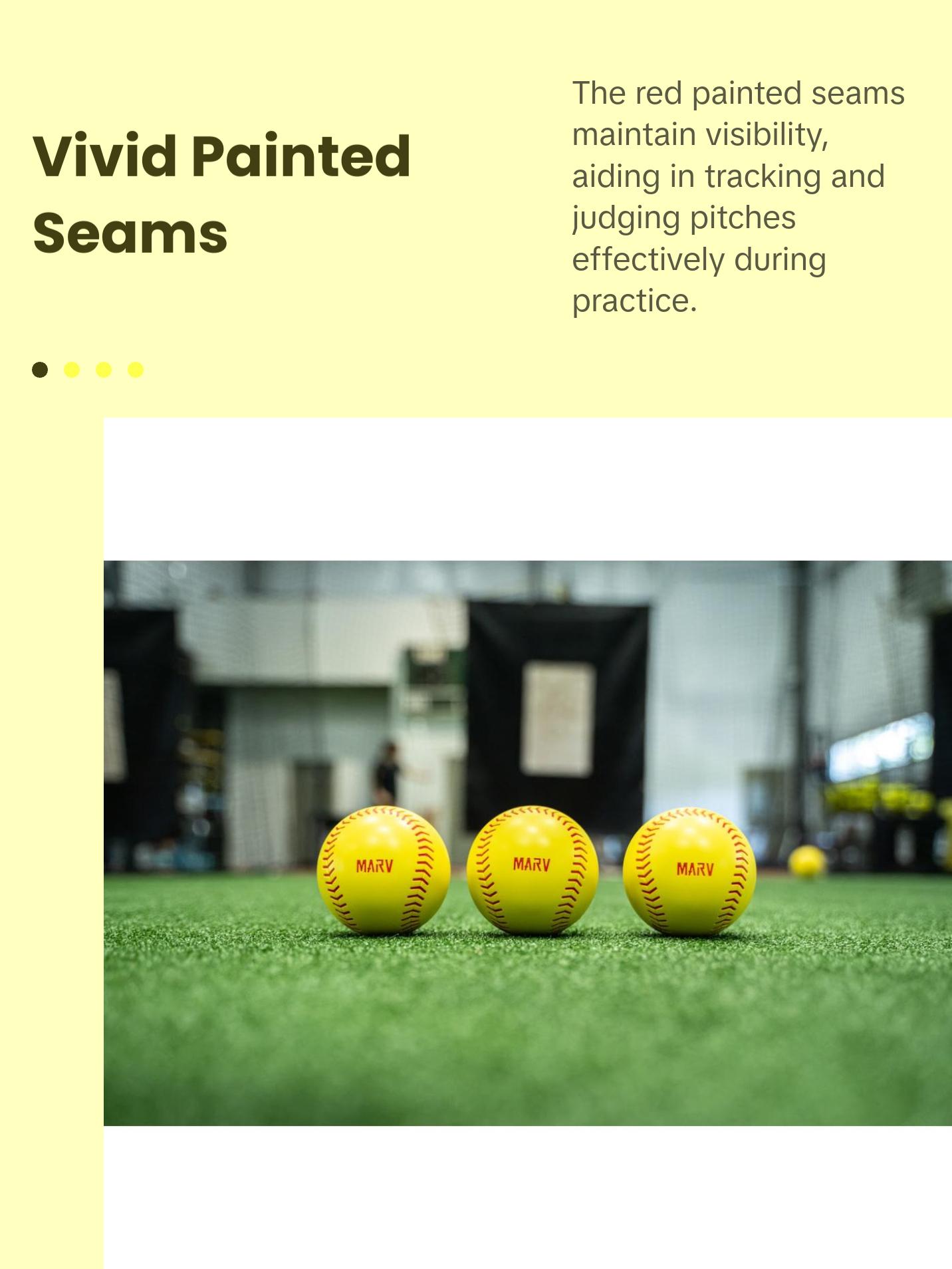 SOFTBALL FOAM (SUNKEN SEAMS) PITCHING MACHINE BALLS