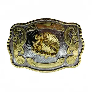 Large Escudo Mexicano Belt Buckle Big Mexican Emblem Western Style Hebilla Grande México Gold Silver Finish Rodeo Nights Patriotic Festivals Unisex Iconic Design Versatility