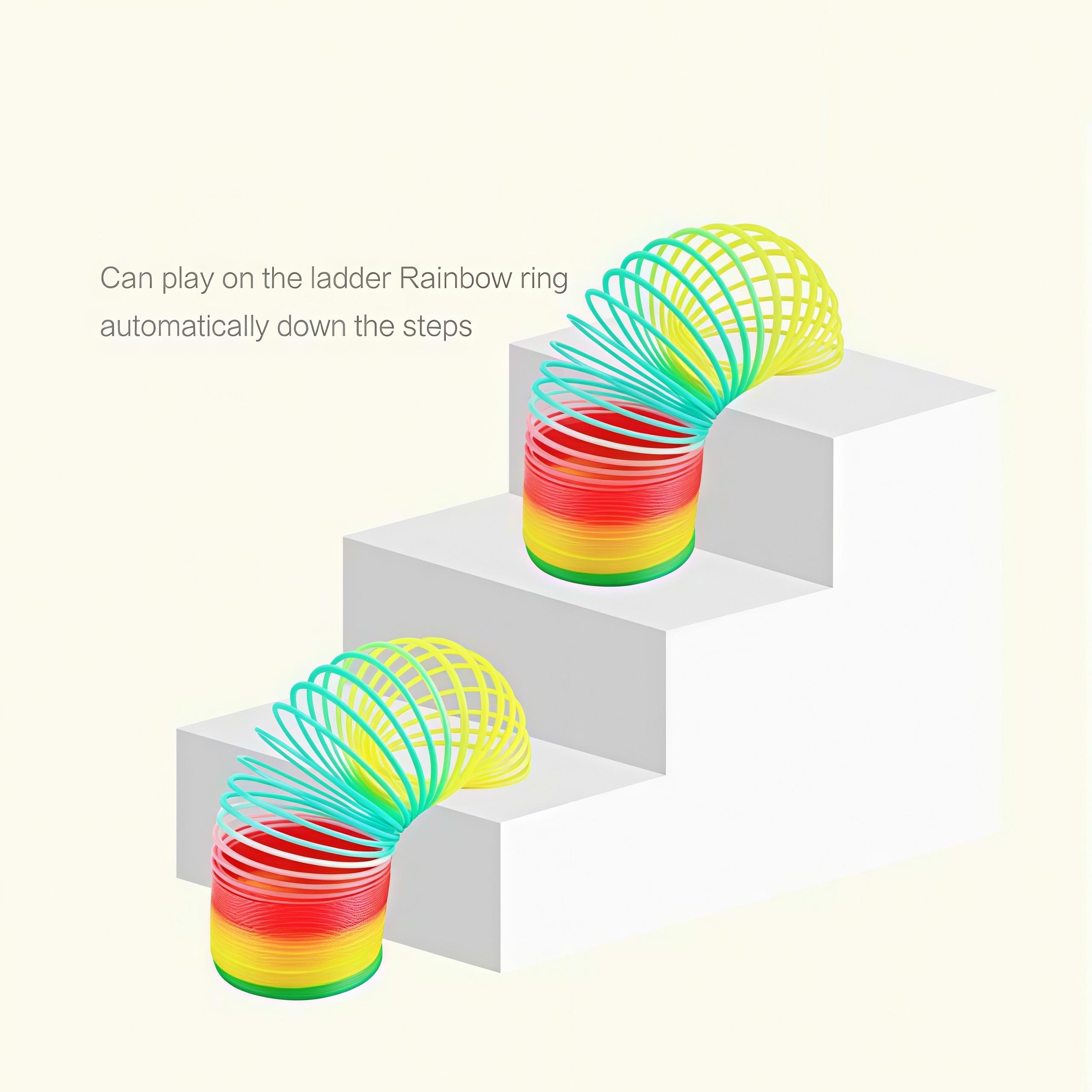 Magic Giant Rainbow Coil Toy Jumbo Classic Multicolor Coil Spring Toy for Boys and Girls Birthday Christmas Party 4.2 x 4.2 inch Fun Gift