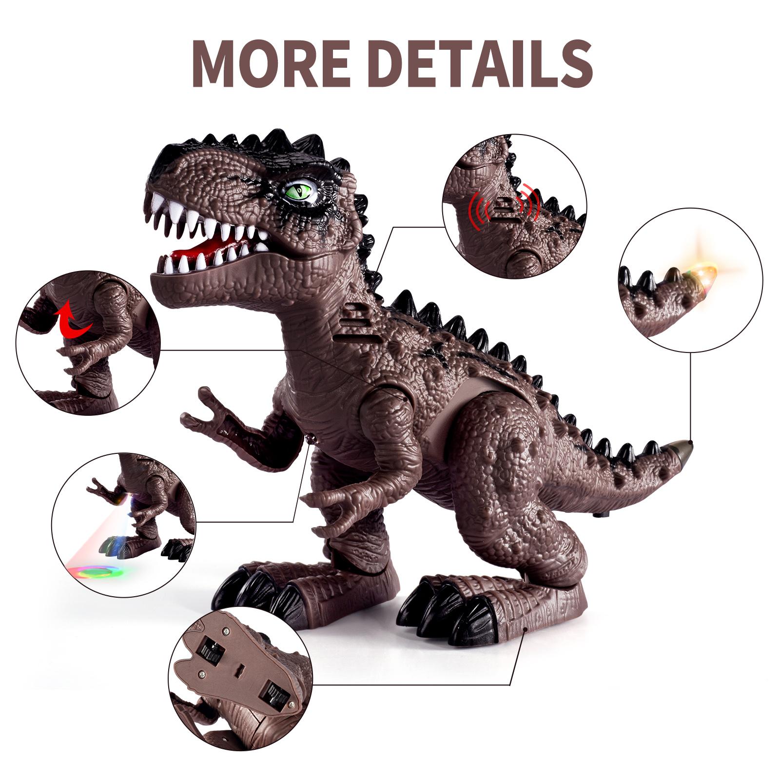 Unisex Remote-Controlled Jurassic Tyrannosaurus Rex Toy - Electric Walking Plastic Dinosaur Model, BPA-Free Safe Plastic, STEM Science Toy for 3-4 Years Children, Memory Training Gift