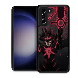Anime Manga Black Clover Asta Phone Case for Samsung Galaxy S25 Ultra S25 S24 S23 S22 Plus Ultra FE Soft TPU Protaection Rugged Durable Back Cover for Boy Girl Gifts