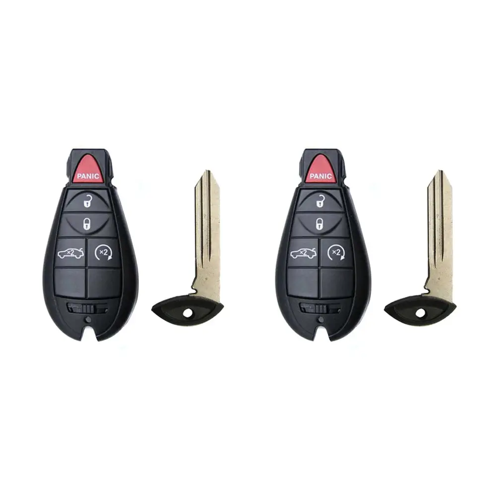 2-Pack Dodge Challenger Replacement Smart Key Fob Shell - 2010-2014 Vehicle Car Key Holder, 5B FCC# IYZ-C01C Car Interior Accessory