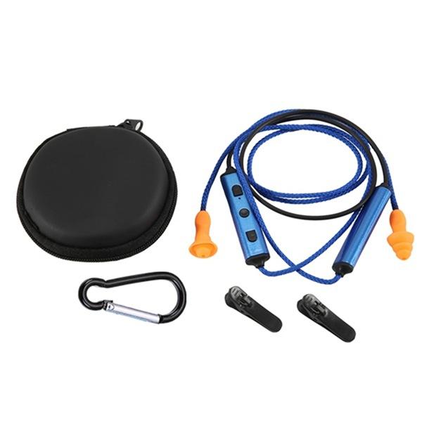 Bluetooth Earphones for Outdoor Climbing and Factory Work Neckband Wireless Earplugs with Microphone and Control Functions Clip Color Random Buckle Style Color Random