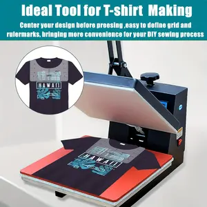 8pcs Transparent PVC T-Shirt Alignment & Centering Guides - Vinyl Ruler Templates for DIY Sewing, Crafting, and Heat Press HTV Design