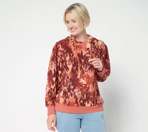 LOGO by Lori Goldstein French Terry Printed Sweatshirt