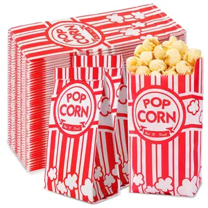 LINSIRON 225 Packs Paper Popcorn Bags, 1oz Small Popcorn Bags Bulk Individual Serving for Popcorn Machine, Disposable Popcorn Bags Carnival Party Movie Nights Cinema