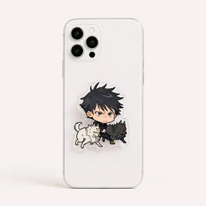 Cute Fushiguro Megumi Acrylic Magnetic Phone Grip, Aesthetic Japan Anime Devine Dogs Magsafe Phone Holder, Durable Pop Socket Phone Accessories