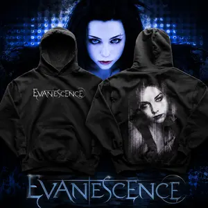 Evanescence Amy Lee Double-Sided Hoodie, 90s Rock Band Graphic Unisex Hoodie