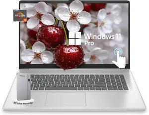 HP 17.3" Touchscreen Laptop, AMD Ryzen 5 7530U, HD Anti-Glare Display, Wi-Fi 6, Windows 11 Pro, 32GB RAM, 2TB SSD, Silver, with Accessory