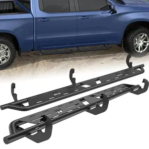 For 2007-2024 Chevy Silverado/GMC Sierra/Ram/Toyota Tacoma/Toyota Tundra Crew Max Cab/Crew Cab/Double Cab Running Boards Side Step Nerf Bars