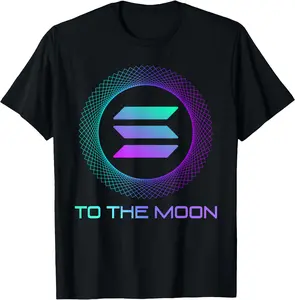 Solana SOL Coin To The Moon | Funny Solana Crypto Unisex T-Shirt Cotton Menswear Man Classic