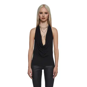 Celeb Status Halter Top - Black
