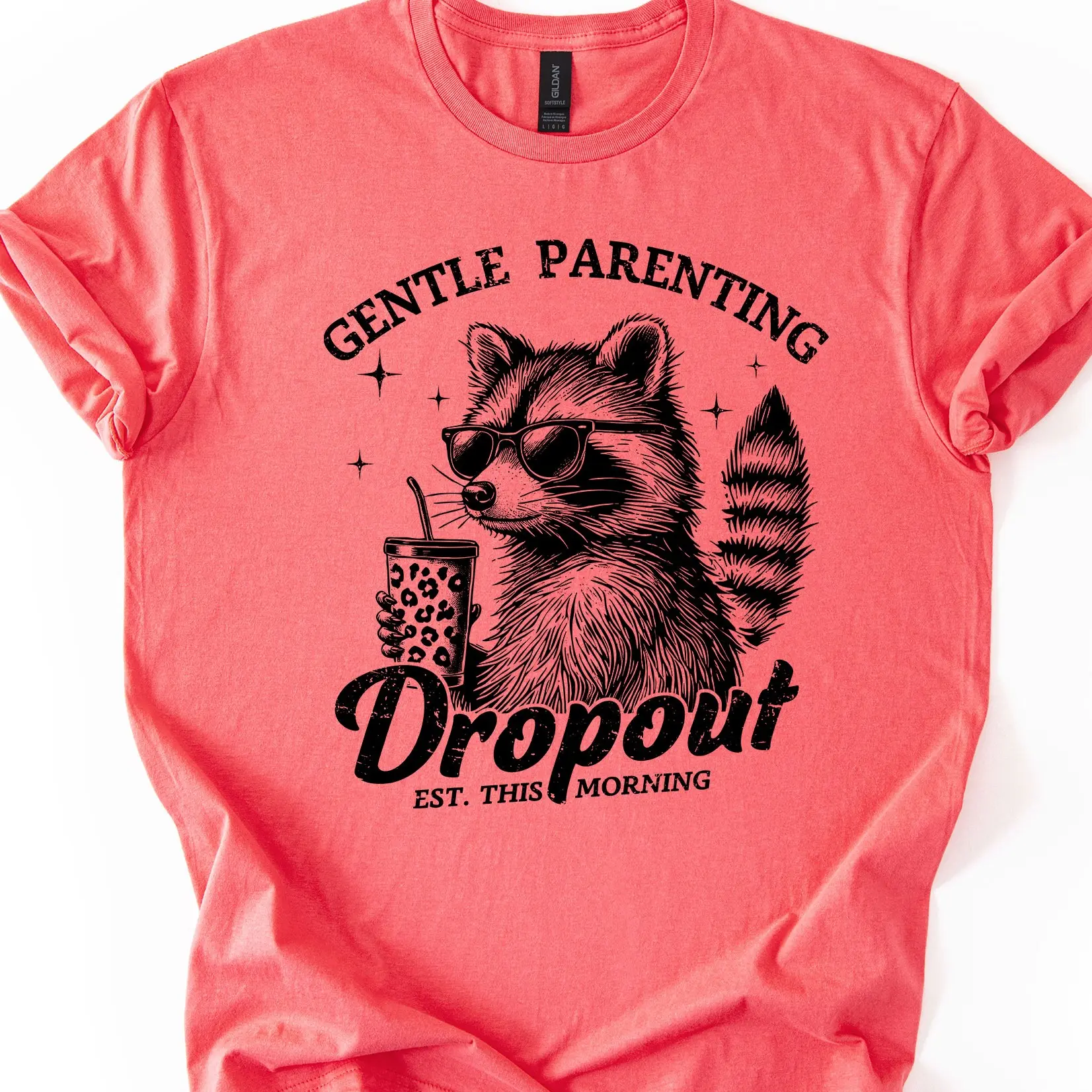 Gentle Parenting Dropout Graphic Tshirt, Funny Graphic Tee Unisex Apparel, Relaxed Fit, Soft Print