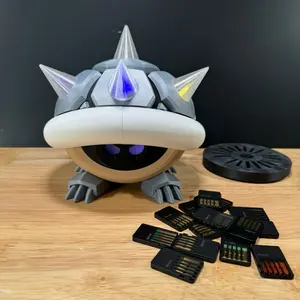 3D Printed Spiked Turtle Desk Setup Game Cartridge Organizer