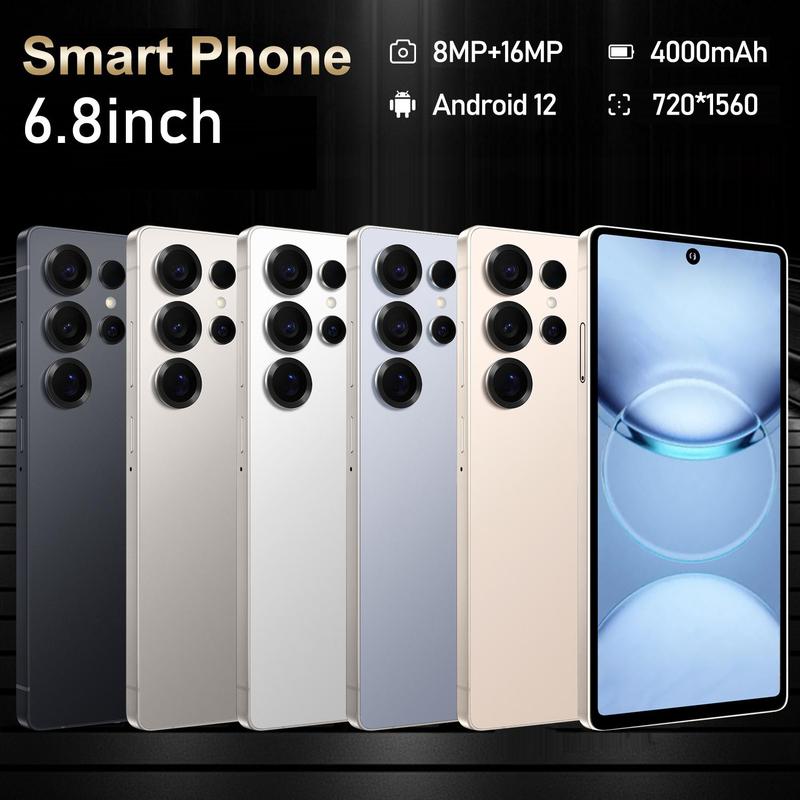 FUFFI 6.8-inch Smartphone, 4+64GB / 6+128GB ROM, Unlocked Android 12.0 Phone with 8MP+16MP Dual Cameras, Dual-SIM Phone, Android Cell Phone