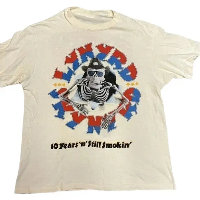 2 sides Lynyrd Skynyrd Tour Shirt Concert 1988 White T-Shirt