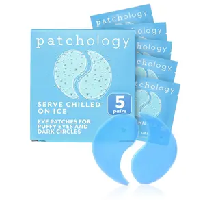 Patchology Iced Cooling Under Eye Mask Patches with Peptides, Cloudberry Oil & Bakuchiol – Firming & Soothing Eye Gels to Reduce Fine Lines and Under Eye Bags – Hydrating Under Eye Pads (5 Pairs)