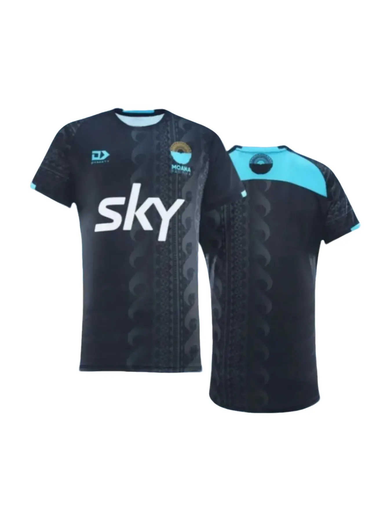 Summer men's rugby jersey Moana Pasifika print pattern sports breathable round neck T-shirt outdoor casual training top Athletic Tops