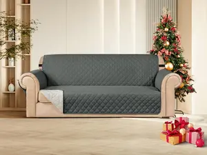 SUBRTEX Home Quilted Furniture Protector with Elastic Straps Washable for Living Room for Kids Pets