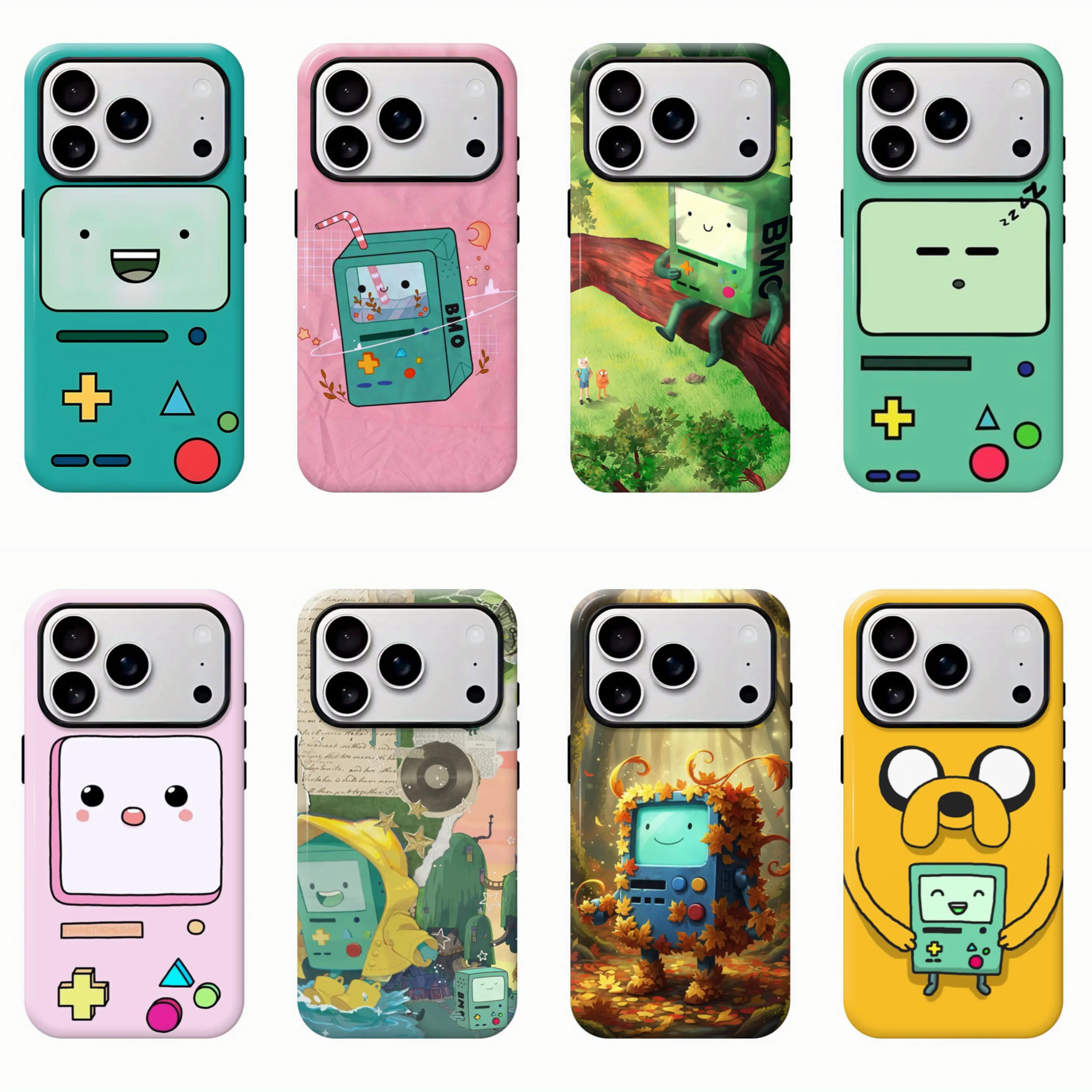 Cute Adventure Time BMO Fan Art Magnetic Themed Phone Case Premium Matte Texture, Protection, Shockproof, Anti-Drop, Anti-Fingerprint For IPhone 17-12, Pro Max, Pro Plus, and Samsung S25-22 Protection Safety