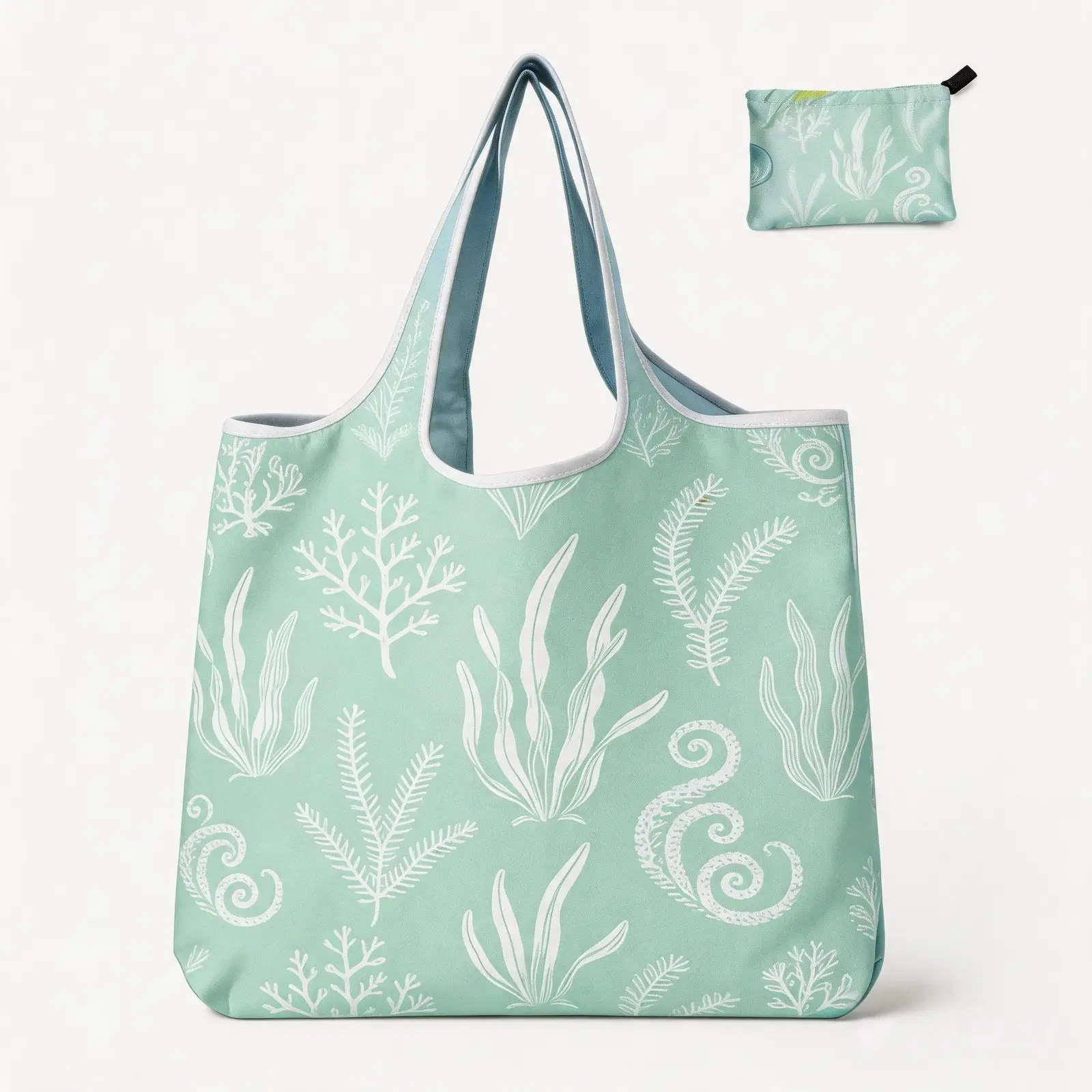 6-Pack Foldable Eco-Friendly Grocery Tote Bags - Heavy Duty, Compact, Collapsible, Washable Lightweight Reusable Shopping Bags for Supermarkets, Travel, Indoor Kitchen Storage, Holiday Gifts